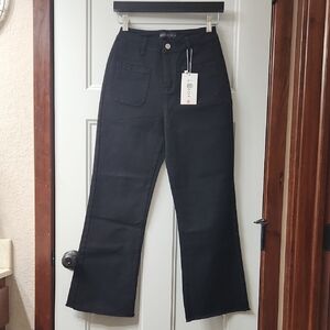 NWT KICZOY Black Wide Leg Trouser Jeans